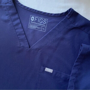 Men’s Figs Chisec Three-Pocket Scrub Top Nursing Healthcare Size XXL Navy
